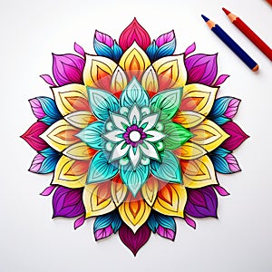 Stunning Flower Coloring Designs With Vibrant Colors