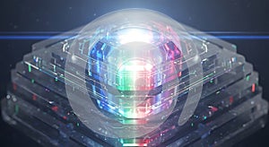 Abstract Futuristic Data Core