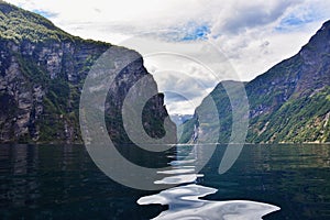 Stunning Geirangerfjord seen by boat trip