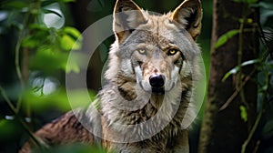 Stunning Gray And Brown Wolf Photo Ethical Concerns And Artistic Brilliance