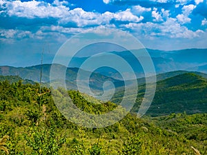 Stunning green mountains in kohima, Nagaland, India photo