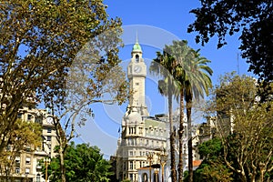Stunning Historic Buildings in Downtown Buenos Aires View from Plaza de Mayo Square, Argentina