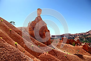 Stunning hoodoo silhouetted against the sky in Bryce Canyon National Park