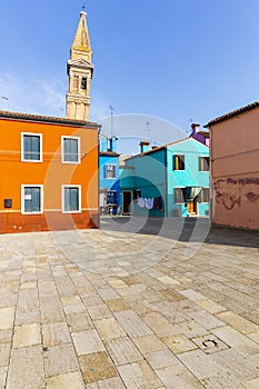 Stunning image of the Burano island on a bright day