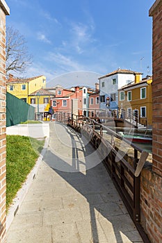 Stunning image of the Burano island on a bright day