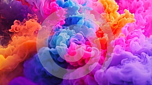 A stunning image capturing a group of colored smokes gracefully floating in the air, creating a captivating visual spectacle.,