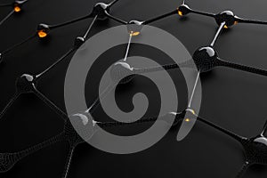 Gray Wireframe: Abstract Technology Border Background