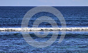 Stunning indian ocean waves at the beaches on the paradise island seychelles