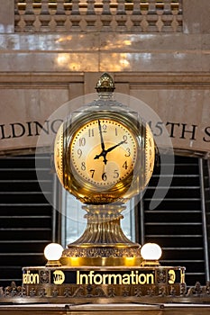 Stunning interior details of the Grand Central Terminal in New York City