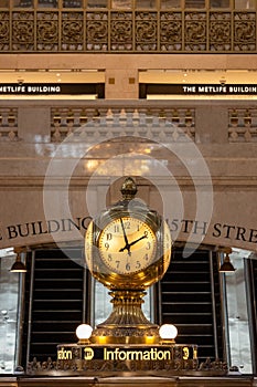 Stunning interior details of the Grand Central Terminal in New York City