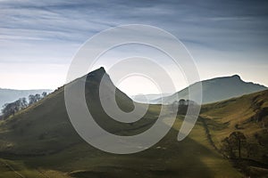 Stunning landscape of Chrome Hill and Parkhouse Hill in Peak Dis