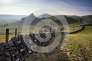 Stunning landscape of Chrome Hill and Parkhouse Hill in Peak Dis