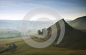 Stunning landscape of Chrome Hill and Parkhouse Hill in Peak Dis