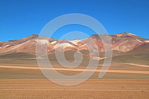 Stunning Landscape of the Salvador Dali Desert or Dali Valley in Eduardo Avaroa Andean Fauna National Reserve, Bolivia