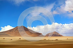 Stunning Landscape of the Salvador Dali Desert in Eduardo Avaroa Andean Fauna National Reserve, Sur Lipez, Bolivia