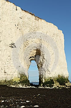 A stunning landscape view of a coastal bay at Kingsgate, Thanet, Kent, UK.