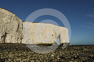 A stunning landscape view of a coastal bay at Kingsgate, Thanet, Kent, UK.