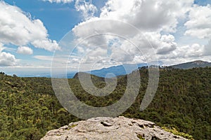 Stunning landscape view of a Mount Tlaloc in Mexico under a cloudy sky