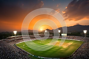 A stunning large cricket stadium outdoor view