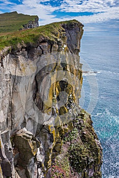 Stunning Latrabjarg bird cliffs,, Western Fjords, Iceland