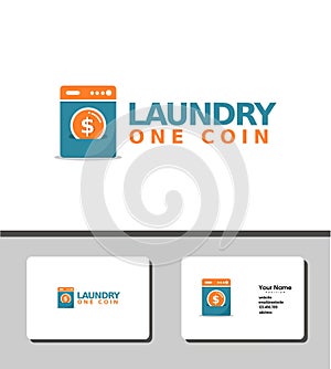 Stunning laundry one coin logo