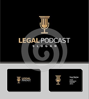 Stunning legal podcast logo