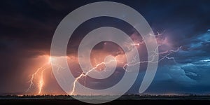 Stunning Lightning Storm Photography Night Sky Electrifying Panorama