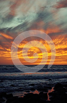 Stunning Malibu Rocky Shore Sunset