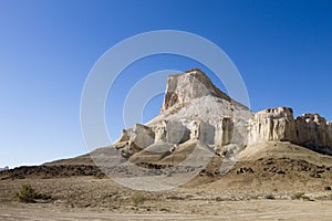 Stunning Mangystau landscape, Kazakhstan. Rock pinnacles view, Bozzhira valley