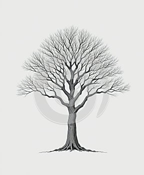 Minimalist Bare Tree Illustration