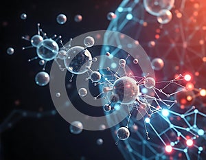 Stunning Molecular Structure Artwork Abstract Science Background