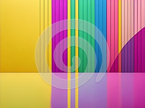 stunning multi colored layers on wall, abstract CYMK colors photo