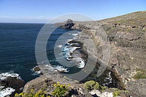 Stunning nature in the coastline of Gran Canaria, canary island under Spanish flag.