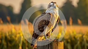 Stunning Osprey Portrait Photos With Lens Flare And Warm Tones