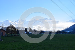 Stunning panorama over the swiss alps