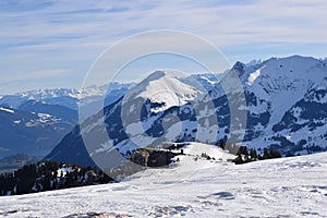 Stunning panorama over the swiss alps
