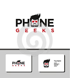 Stunning phone geeks logo