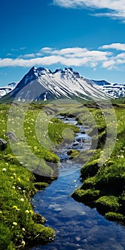 Stunning Photo-realistic Landscapes Of Iceland Mountains With Nature Motifs