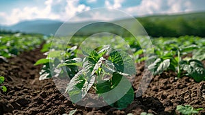 Abundant Potato Plants in a Lush Green Field