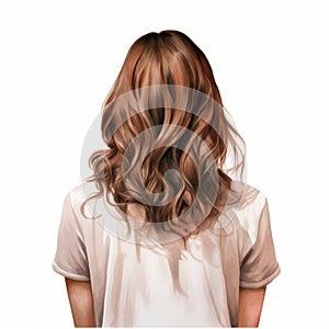 Stunning Photorealistic Illustration Of Woman With Long Wavy Hair