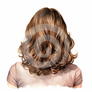 Stunning Photorealistic Painting Of Woman\'s Curly Hairstyle