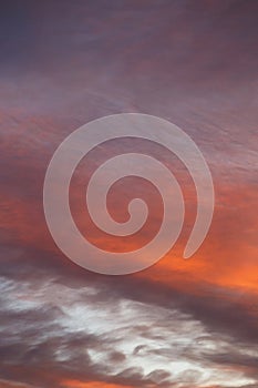 A stunning pink, orange and violet clouds at sunrise sky. Sunset sky background.