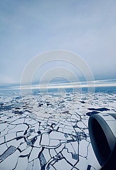 A Stunning Plane View of Snowy Terrain