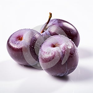 Stunning Plum Product Photography On White Background