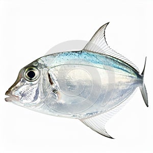 Elegant Lookdown Fish Isolated on a White Background