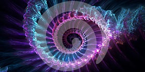 Stunning Purple and Blue Spiral Nebula Cosmic Background Texture