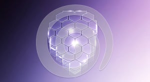 Futuristic Digital Hexagon Grid Background for Modern Technology and Data Presentation
