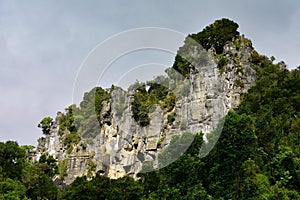 Stunning rock formations at Mangaotaki Valley, filming location of `The Hobbit, an Unexpected Journey`