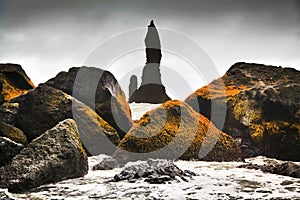 Stunning rock formations near Vik i Myrdal, southern Iceland