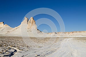 Stunning rock pinnacles in Bozzhira valley view, Kazakhstan